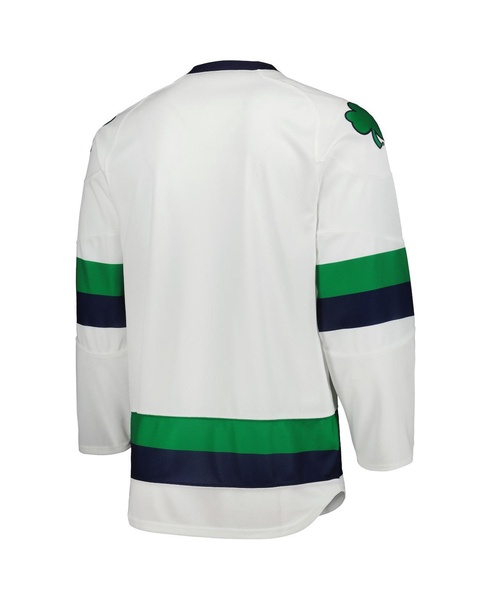 Men's White Notre Dame Fighting Irish Team Replica Hockey Jersey