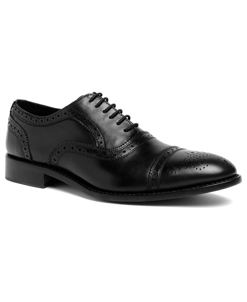 Men's Ford Quarter Brogue Oxford Leather Sole Lace-Up Dress Shoe