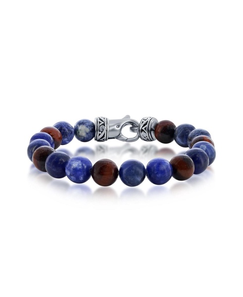 Stainless Steel 10mm Natural Stone Bead Bracelet