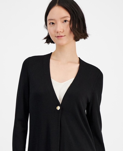 Women's One-Button Long Cardigan Sweater