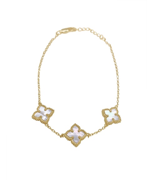White Mother of Pearl Flower Bracelet