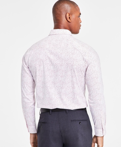 Men's Slim-Fit Dash-Print Dress Shirt, Created for Macy's
