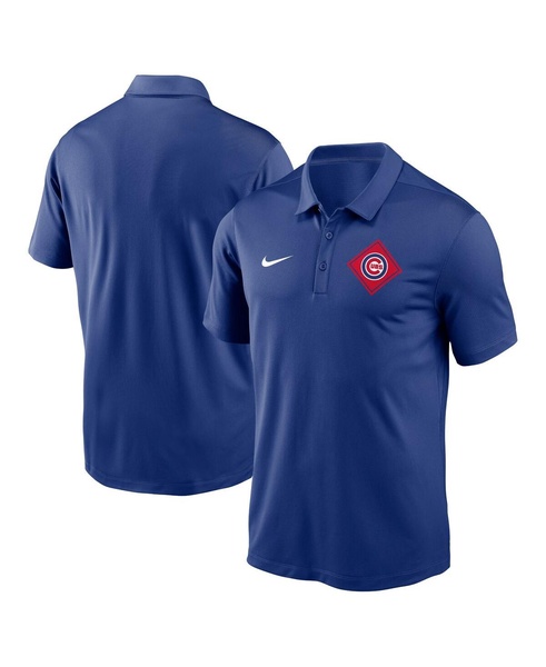 Men's Royal Chicago Cubs Diamond Icon Franchise Performance Polo Shirt