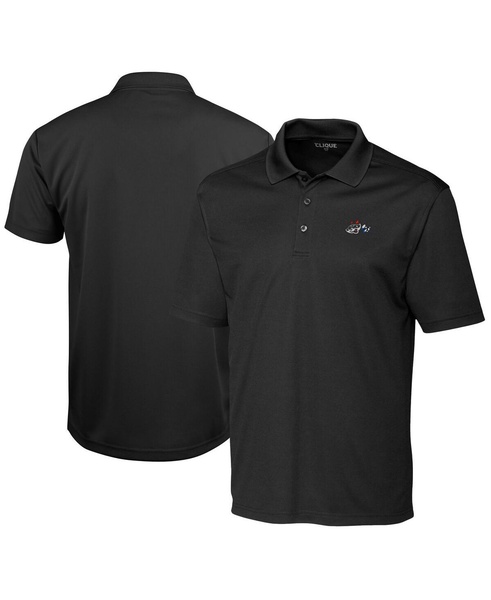 Men's Black Rocket City Trash Pandas Clique Spin Eco Performance Pique Polo