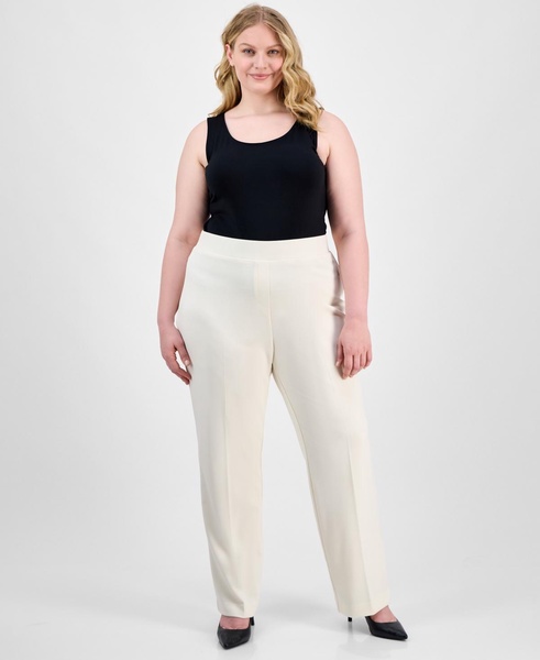 Plus Size Pull-On Wide-Leg Pants