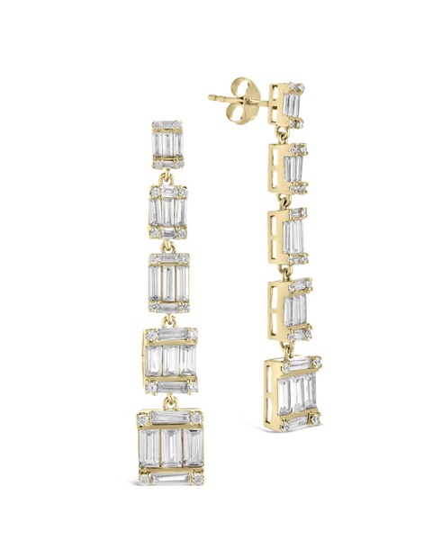 Penelope Cubic Zirconia Drop Stud Earrings