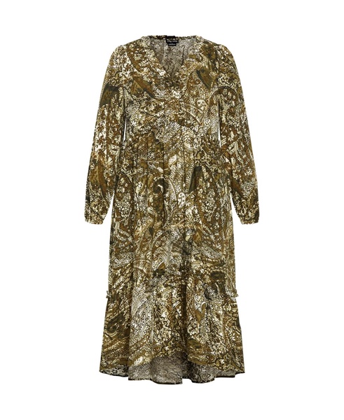 Plus Size Gaia Print Dress