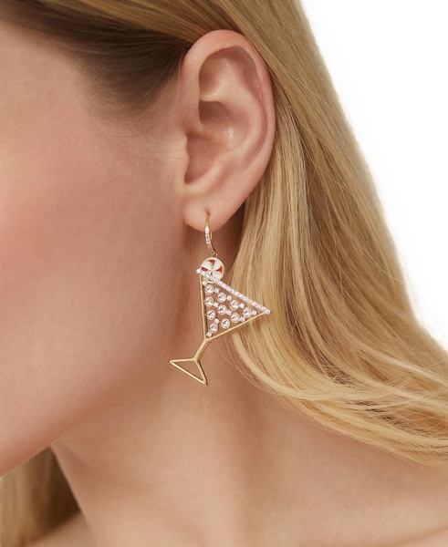BY NADRI Gold-Tone Crystal Stone Peppermint Cosmo Drop Earrings