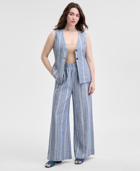 Women's Striped Pull-On Pants, Regular & Petite, Exclusively at Macy's