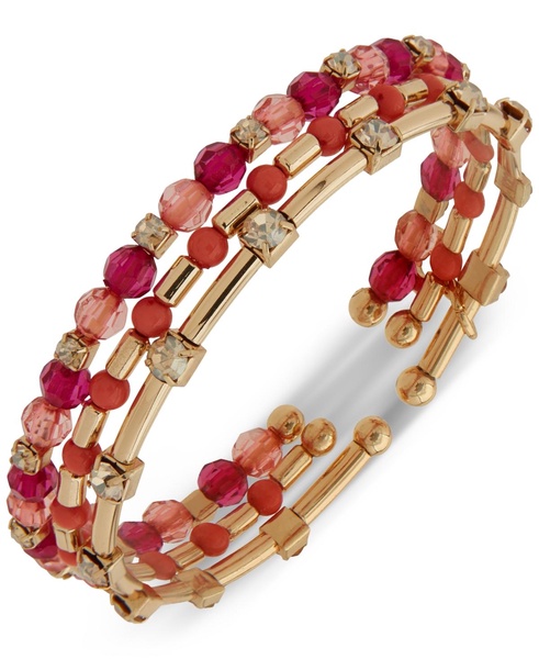 3-Pc. Gold-Tone Multi-Stone Coil Bracelet