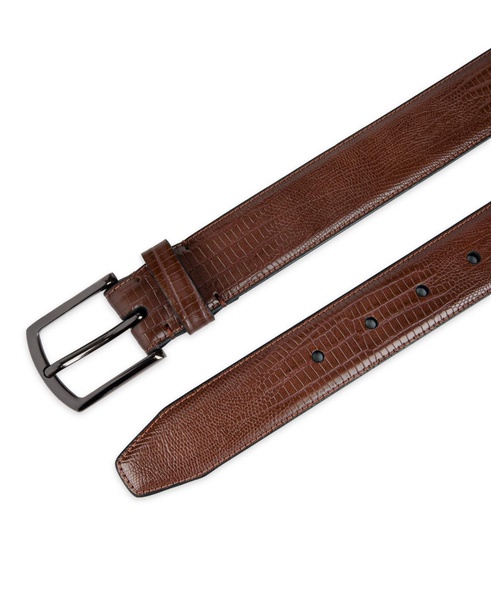 Men's Feather Edge Lizard Dress Belt