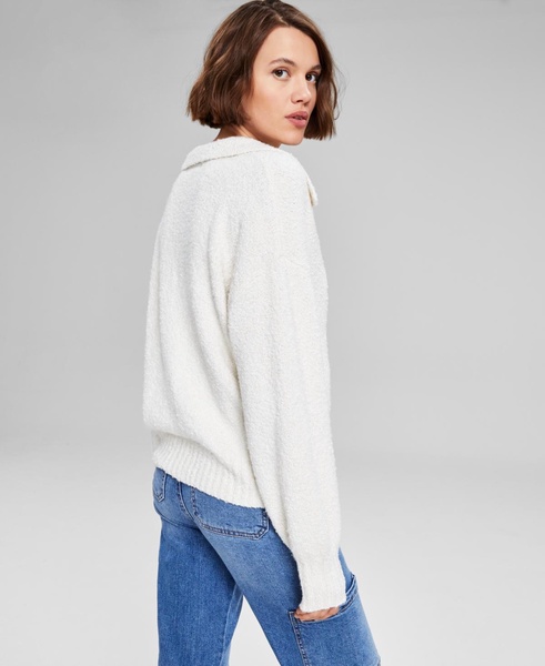 Women's Bouclé Polo Sweater, Created for Macy's