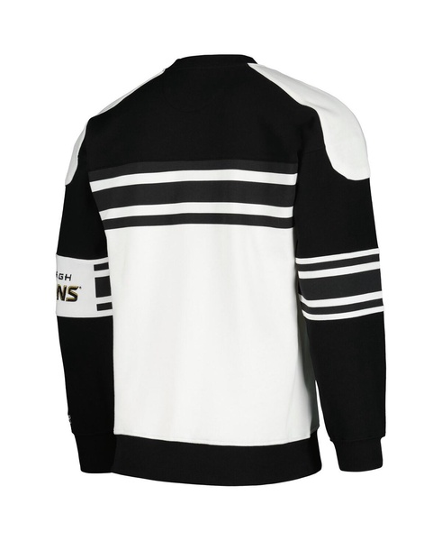 Men's White Pittsburgh Penguins Defense Fleece Crewneck Pullover Sweatshirt