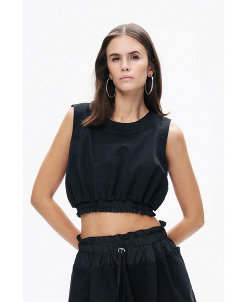 Women's Crop Top with Printed Detail