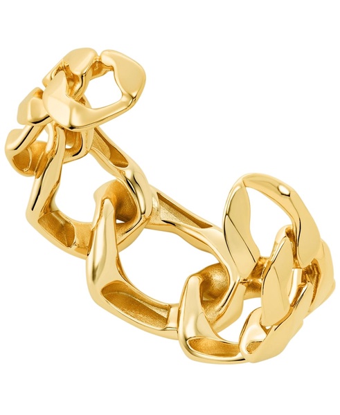 14K Gold Plated Link Cuff Bracelet