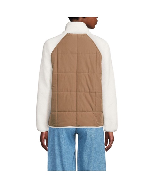 Women's Mixed Media High Pile Fleece Jacket