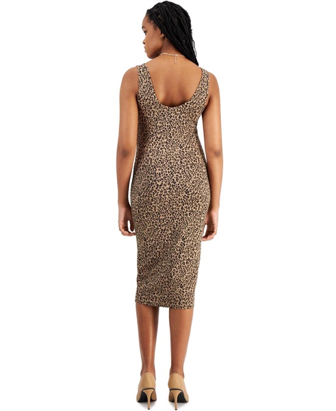 Women's Cheetah-Print Jersey Midi Dress, Created for Macy's