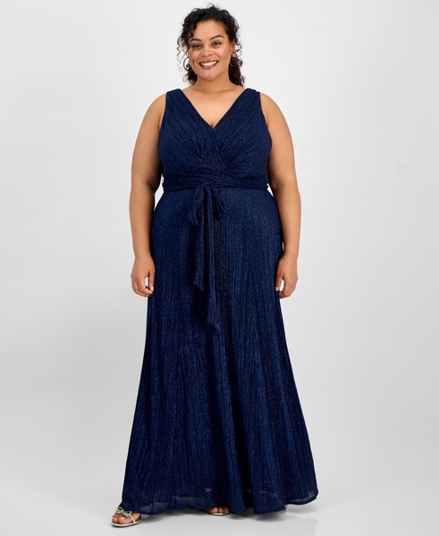 Plus Size Sleeveless V-Neck A-Line Gown