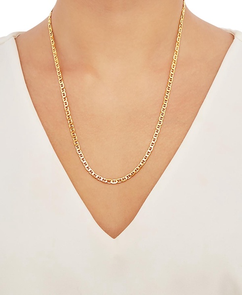 Mariner Link 22" Chain Necklace (3-1/2mm) in 18k Gold-Plated Sterling or Sterling SilverSilver