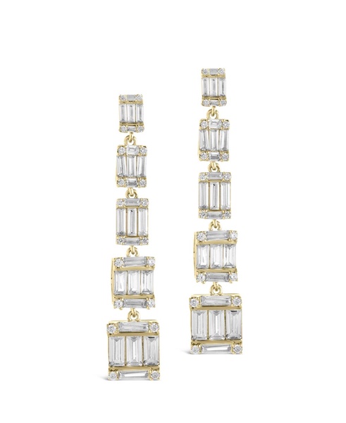 Penelope Cubic Zirconia Drop Stud Earrings