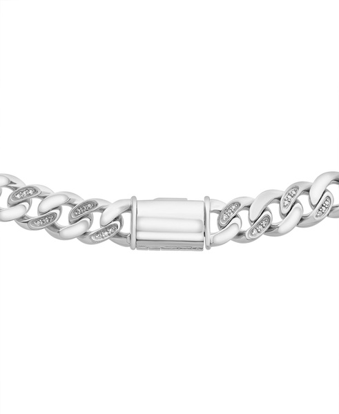Men's Diamond Cuban Link 24" Chain Necklace (1 ct. t.w.) in Sterling Silver or 14k Gold-plated Sterling Silver