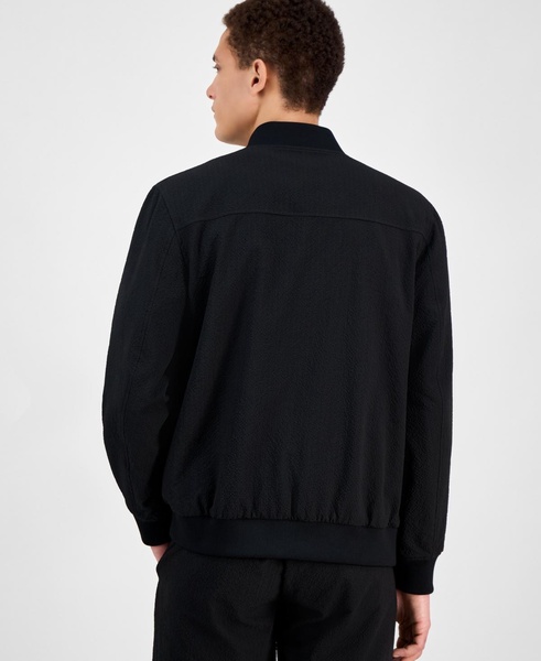Men's Modern Puckered Zip-Front Bomber Jacket, Exclusively at Macy's