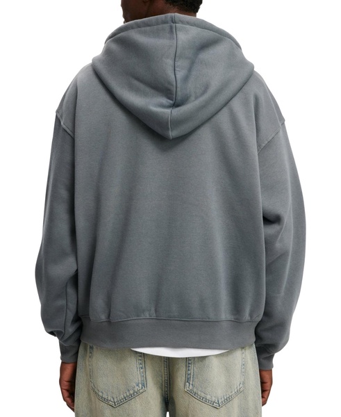 Men's Box Fit Zip Up Hoodie
