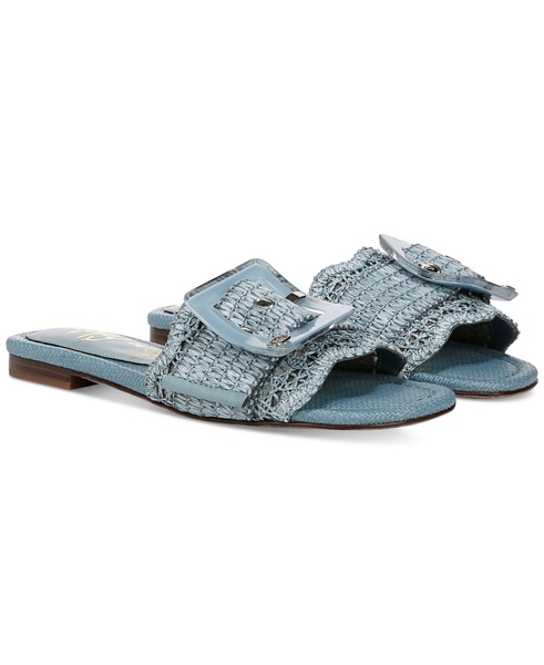 Women's Bambi Raffia Buckle Slide Sandals