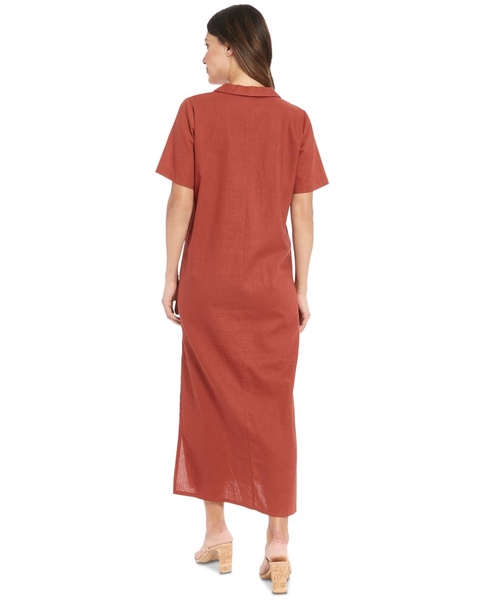 Women's Spread-Collar Short-Sleeve Dress