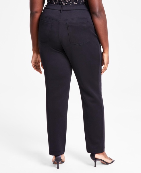 Plus Size Scuba-Knit Trousers, Exclusively at Macy's