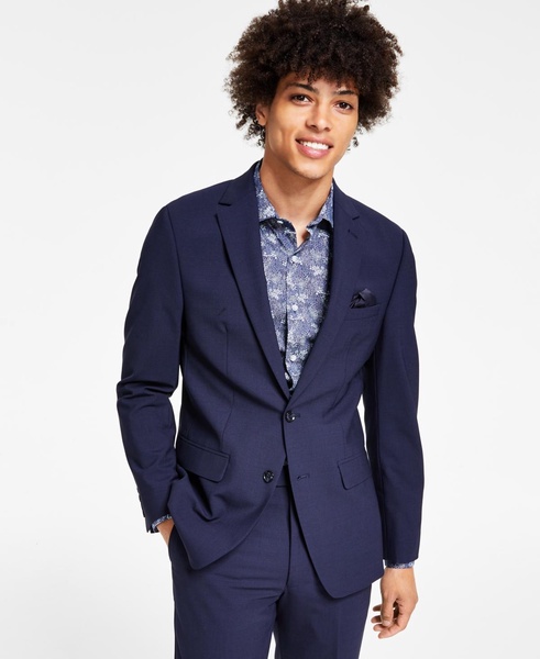 Men's Skinny Fit Wrinkle-Resistant Wool-Blend Suit Separate Jacket, Created for Macy's