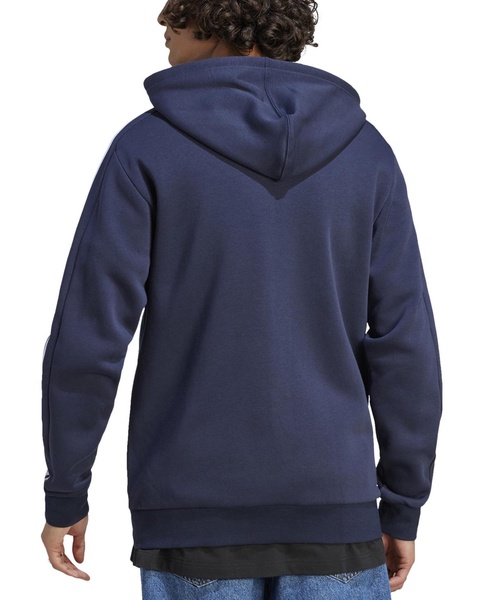 Men's Essentials 3-Stripes Regular-Fit Full-Zip Fleece Hoodie, Regular & Big & Tall 