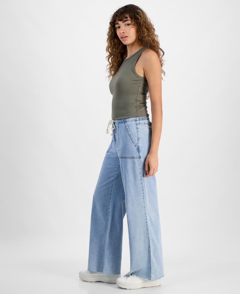 Women's Drawstring Wide-Leg Jeans, Regular & Petites, Exclusively at Macy's