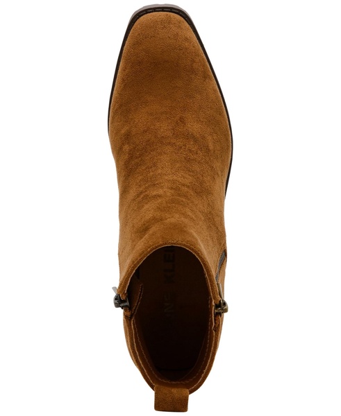 Anne Klein Womens AKSAKARA Double Zipper Faux Suede Ankle Boots