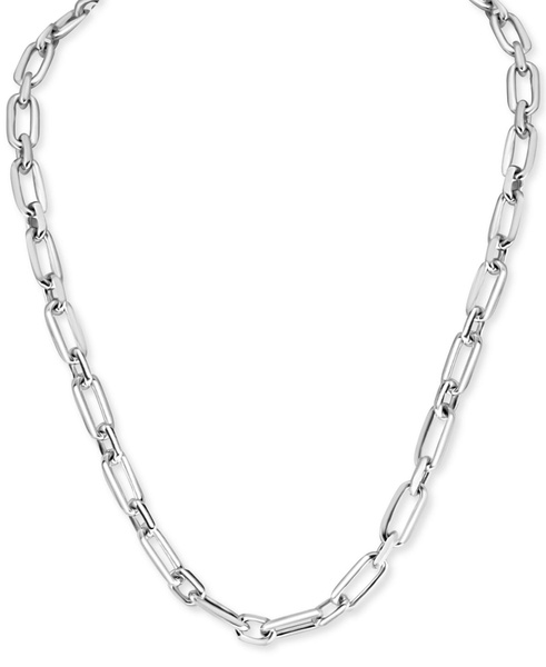 EFFY® Men's Large Oval Link 22" Chain Necklace in Sterling Silver