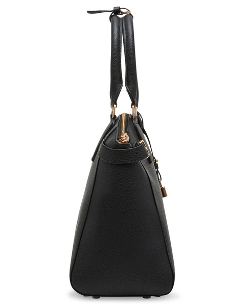 Belted Curved with Convertible Strap Satchel Bag