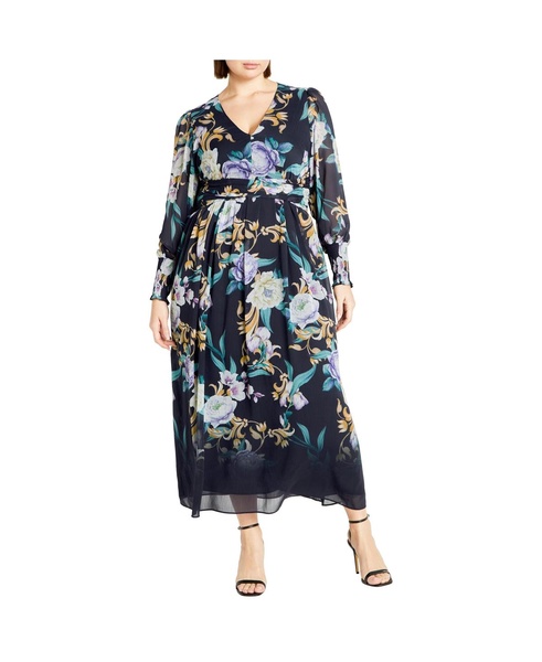 Plus Size Selena Print Maxi Dress