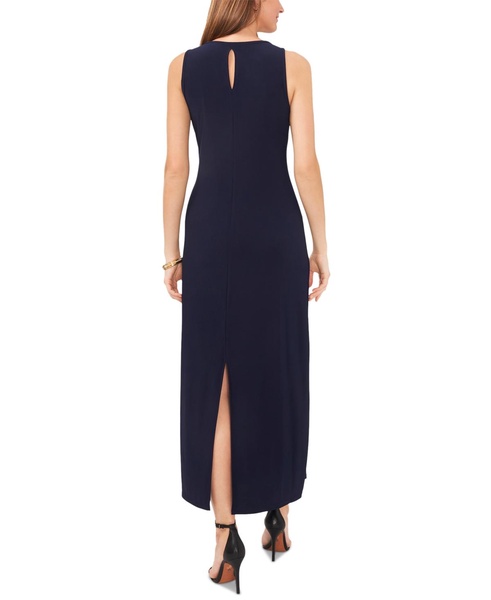 Women's Crewneck Back Keyhole Sleeveless Dress