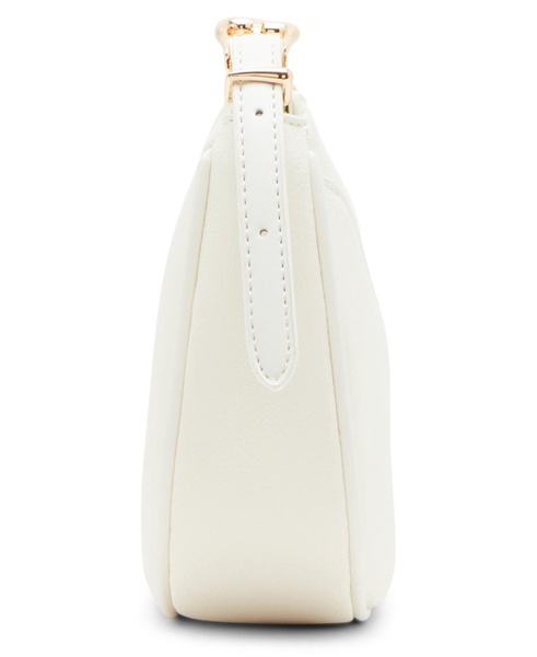 Sculpted Buckle Half Moon Crossbody Bag