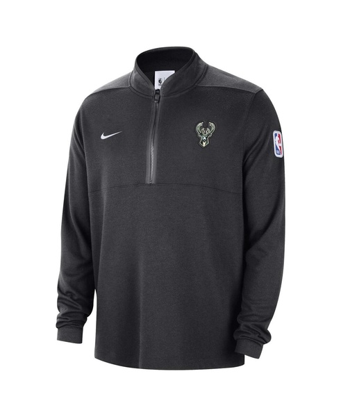 Men's Black Milwaukee Bucks 2023/24 Authentic Performance Half-Zip Jacket