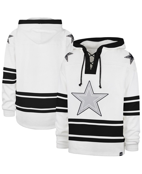 Men's White Dallas Cowboys After Image Superior Lacer Pullover Hoodie