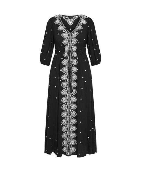 Plus Size Ulla Embroidered Dress