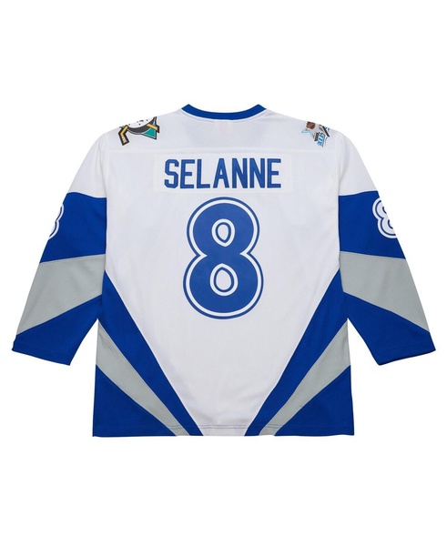 Mitchell Ness Men's Teemu Selanne White 1999 NHL All-Star Game Blue Line Player Jersey