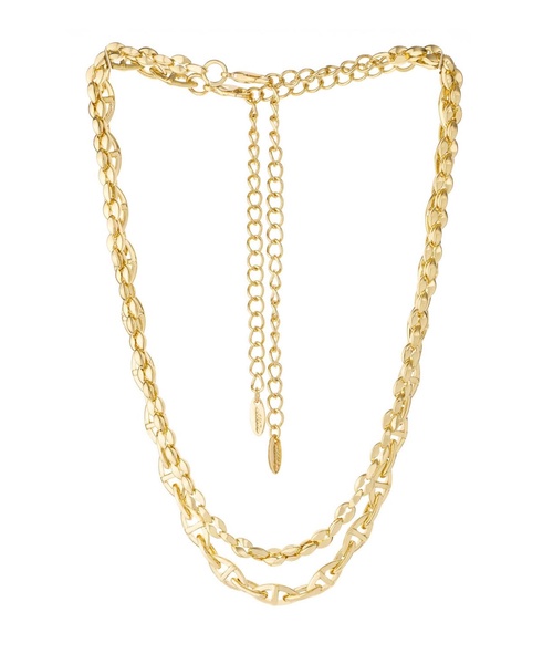 Golden Rays Necklace Set in 18K Gold Plating, 2 Piece