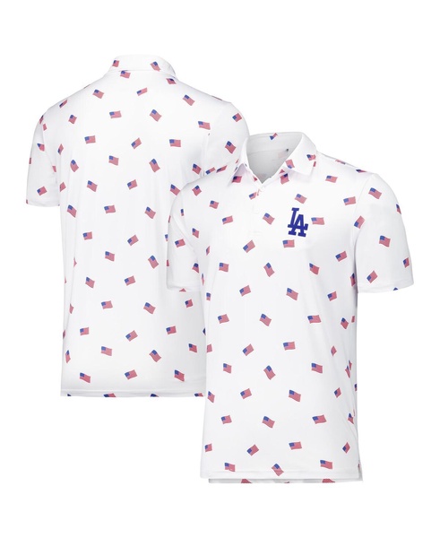 Men's White Los Angeles Dodgers Americana Polo
