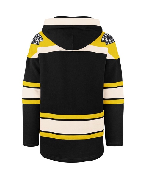 Men's Black, Gold Boston Bruins Superior Lacer Pullover Hoodie