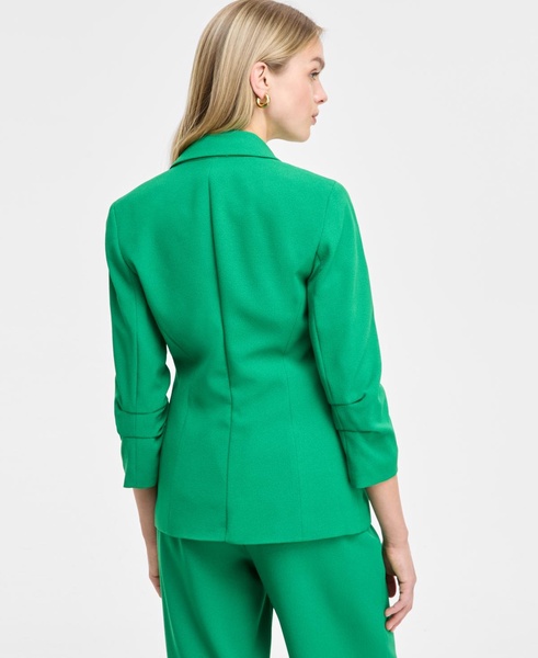 Women's Ruched-Sleeve One-Button Blazer, Exclusively at Macy's
