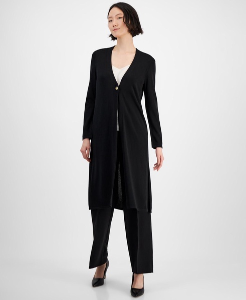 Women's One-Button Long Cardigan Sweater