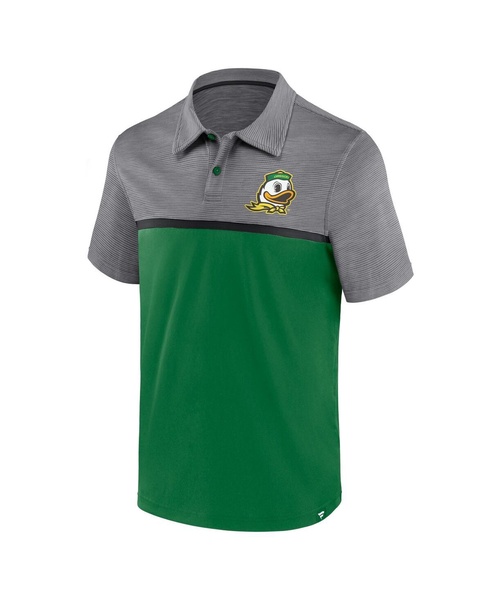 Men's Green, Gray Oregon Ducks Polo Shirt
