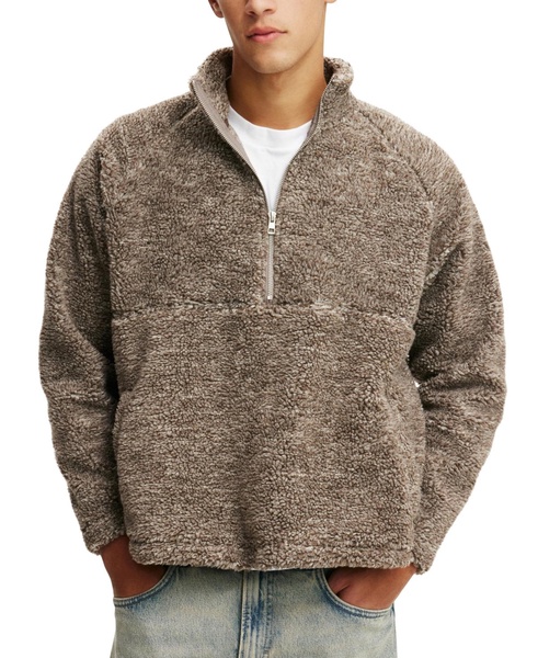 Men's Teddy 1/2 Zip Fleece Sweatshirt